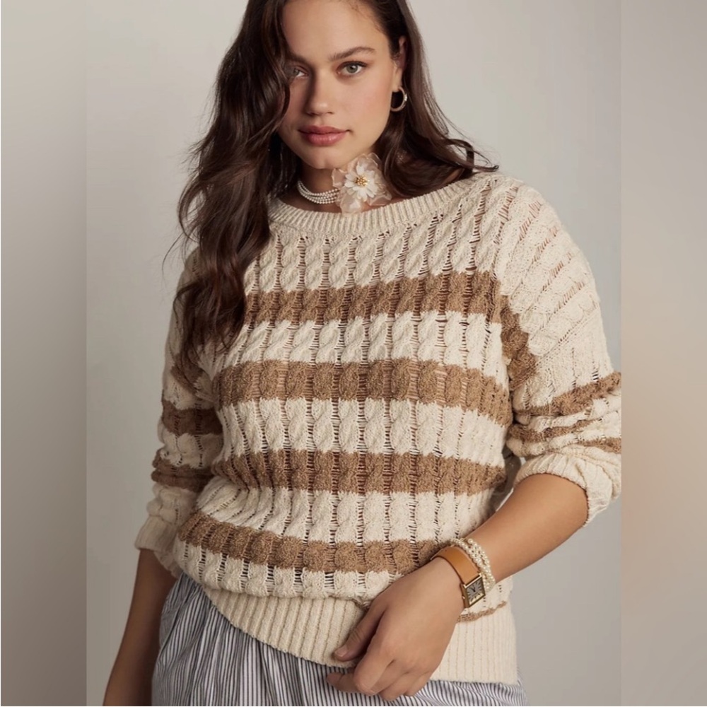 Anthropologie Pilcro Longline Stitch Sweater NWOT - Picture 1 of 7
